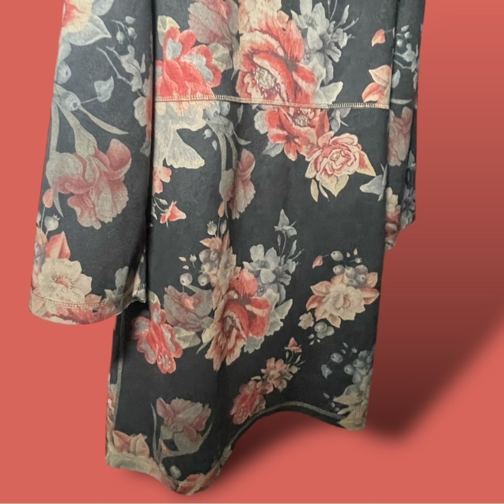 ANTHROPOLOGIE SOLITAIRE LONG FLORAL JACKET SIZE SMALL OR MED Brown Orange - Picture 7 of 16